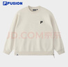 FILA FUSION斐樂潮牌情侶款套頭衛(wèi)衣秋簡約寬松針織上衣可選加絨 藊豆灰-BG S 曬單實拍圖