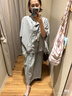 無印良品（MUJI）IDEE 女式 平紋 寬版褲 褲子女款休閑褲女裝裙褲 闊腿褲 夏季 煙熏綠色 均碼 曬單實(shí)拍圖