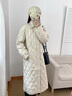 波司登（BOSIDENG）2025新款輕薄90鵝絨服女長款小香風(fēng)菱格襯衫領(lǐng)保暖外套B250134188 柔光淺米|8F29 XS 155/80A 體重約100斤以內(nèi) 曬單實(shí)拍圖