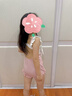 精克兒童泳衣女童小童連體泳裝小清新韓版可愛(ài)蝴蝶結溫泉度假泳衣 粉色[帶泳帽] 100 [建議身高cm-120cm體 曬單實(shí)拍圖