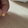 曼卡龍黃金耳釘朱瑾花足金耳飾一對(duì)花朵小克重首飾女生生日禮物 朱瑾花耳釘 0.66g 曬單實(shí)拍圖