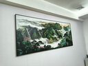 皖西秘境辦公室西墻靠山圖掛畫聚寶盆流水生財(cái)山水風(fēng)景畫客廳沙發(fā)背景裝飾 【聚寶盆】西墻推薦 寬180cm高80cm【順豐入戶】 【有機(jī)玻璃】+金框（95%客戶選） 曬單實(shí)拍圖