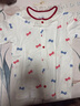 纖絲鳥（TINSINO）女童睡衣純棉兒童短袖家居服套裝開衫翻領(lǐng)中大童女孩衣服 蝴蝶結(jié) 曬單實(shí)拍圖