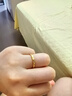 夢(mèng)金園黃金戒指碎碎冰戒指足金5G送女友禮物情侶對戒 曬單實(shí)拍圖