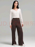 lululemon丨Stretch Woven 女士高腰闊腿褲 LW5FTCA 濃縮咖啡色 M 曬單實(shí)拍圖
