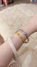 中國黃金（CHINA GOLD）小方糖黃金手鏈女士足金手串轉(zhuǎn)運(yùn)珠首飾七夕情人節(jié)禮物送女友老婆 【今/次日達(dá)】小方糖手串約2.2g【玫瑰禮盒】 曬單實(shí)拍圖