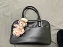 CHARLES&KEITH寬肩帶手提波士頓包斜挎包女士生日禮物七夕禮物CK2-30271398 Noir黑色 M 曬單實拍圖