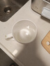 玉泉骨瓷茶杯茶水分離陶瓷馬克杯帶蓋濾茶杯送禮女生鵲登高枝小清新 梨花白馬克杯 曬單實(shí)拍圖