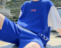 PURCOTTON全棉時代男童夏裝套裝2025新款洋氣兒童運(yùn)動服夏款中大童男孩夏季 藍(lán)色 160 cm 曬單實(shí)拍圖