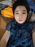 白鹿語夏季木耳邊裝飾小飛袖連衣裙甜美減齡亮片A字短裙 花色  S  曬單實(shí)拍圖