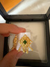 福來島黃金耳釘古法金時(shí)尚婚嫁首飾足金斯佳麗透輝石滴溜耳飾 工費(fèi)：1289元 7.81克 曬單實(shí)拍圖