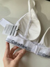 Calvin Klein內(nèi)衣【七夕禮盒明星同款摩登引力帶】女士ck無鋼圈三角文胸QF5650 100-月光白 S 曬單實拍圖