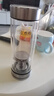 希諾雙層玻璃杯磁吸式茶水分離杯子男高檔茶杯水杯XN-7013本色 370mL 曬單實(shí)拍圖
