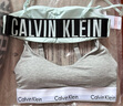 Calvin Klein內(nèi)衣【七夕禮物涼感風暴引力帶】女士無鋼圈平口抹胸文胸QF7630AD LKW-海鹽藍 4XL M（尺碼偏小，建議拍大一碼 ） 曬單實拍圖
