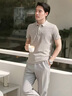 XJSGS官方國際正品牌男士高端短袖t恤2025夏季刺繡寬松輕奢男裝polo衫 高檔軍綠【專柜同款】 3XL 建議【180-200斤】 曬單實(shí)拍圖