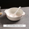 川島屋雙耳湯碗家用新款高顏值陶瓷酸菜魚(yú)大碗泡面碗大號(hào)湯盆 8英寸雙耳湯碗(白色)+大湯勺 曬單實(shí)拍圖