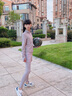 奇動(dòng)【輕氧衣】女童夏季高彈運動(dòng)訓練外套春秋套裝瑜伽服 淡紫色 150 曬單實(shí)拍圖