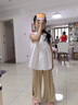 優(yōu)優(yōu)1點(diǎn)（Yoyo one）女童夏裝套裝2025新款兒童短袖短褲兩件套韓范洋氣中大童夏季童裝 9992白色18509卡其色【套裝】 140 曬單實(shí)拍圖