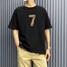 真維斯純棉t恤男士短袖2025夏季寬松潮牌印花半袖體恤上衣服男生 黑色 XL 135-155斤 曬單實(shí)拍圖