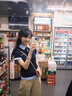 LDBE學(xué)院風(fēng)polo領(lǐng)短袖t恤女夏季正肩拼接格子設(shè)計感小眾修身顯瘦上衣 藏青色 S 【90-100斤】 曬單實拍圖