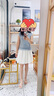 尚靜短袖針織衫女夏季新款女裝假兩件拼接撞色百搭時(shí)尚修身體恤上衣女 曬單實(shí)拍圖
