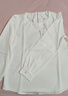 特洛曼圓領(lǐng)白色雪紡襯衫女長(cháng)袖春秋職業(yè)裝內搭打底上衣高級感職業(yè)襯衣 曬單實(shí)拍圖