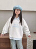 G.DUCKKIDS小黃鴨女童衛(wèi)衣牛仔褲套裝春兒童POLO衫上衣兩件套女孩闊腿褲童裝 麻灰衛(wèi)衣 140 cm 曬單實(shí)拍圖