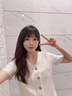 京多夢v領(lǐng)正肩短款短袖t恤女夏裝2025夏季新款針織小衫修身顯瘦百搭上衣 杏色 L 杏色（100-115斤） 曬單實(shí)拍圖