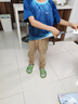 ASK JUNIOR【快干系列】?jī)和哪型笟獠c(diǎn)快干短袖運(yùn)動(dòng)跑步T恤 藍(lán)色  140  曬單實(shí)拍圖