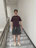 真維斯復(fù)古牛仔短褲男潮牌寬松大碼美式休閑潑墨油漆痞帥五分褲夏季新款 藍(lán)色 32 曬單實(shí)拍圖