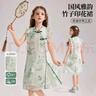 ASK JUNIOR女童連衣裙2025夏裝新品兒童國(guó)風(fēng)漢服裙薄款透氣青少年旗袍 曬單實(shí)拍圖