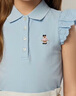 Teenie Weenie Kids【菁英POLO】小熊童裝25年款女童飛袖短袖打底衫 藍色 160 cm 曬單實(shí)拍圖