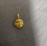 周六福 黃金吊墜耳釘女5G足金絲絨玫瑰花掛墜耳飾   計價(jià) 吊墜-2.2g 曬單實(shí)拍圖