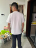蔻馳（COACH）【七夕情人節(jié)禮物】奧萊男士男裝經(jīng)典標(biāo)志SQUARE T恤春夏款短袖 白色 L 曬單實拍圖