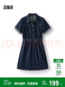 森馬（Semir）森柔牛仔|商場同款牛仔連衣裙女工裝風2025夏季短裙103325114009 曬單實拍圖