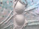 全棉時代哺乳文胸孕婦內(nèi)衣孕產(chǎn)無縫軟支撐肩開扣文胸L/C80 霧灰 曬單實拍圖