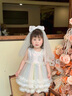 班喜迪女童連衣裙夏裝2025新款寶寶公主裙周歲禮服兒童背心網(wǎng)紗裙子夏季 米色 90 曬單實(shí)拍圖