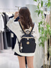 ZLLMGM雙肩包女 輕便時(shí)尚百搭包包休閑女士旅行背包 生日禮物送老婆 【黑色】多分層大容量輕便出游 曬單實(shí)拍圖