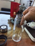 XKJ日本一鍵開蓋水杯高硼硅雙層玻璃杯泡茶杯茶水分離高檔車載高顏值 【一鍵速開】+【泡茶高網】  400ml 1只 送禮盒 曬單實拍圖