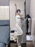 蕉下森林冰絲水墨闊腿褲女夏季高腰顯瘦垂感雪紡扎染國風(fēng)慵懶休閑防蚊防曬 晚杏款  常規(guī) M 95-110斤 曬單實拍圖