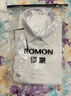羅蒙（ROMON）長(zhǎng)袖襯衫男士四季款純棉商務(wù)休閑純色絲光棉襯衣男ZH1586白色3XL 曬單實(shí)拍圖