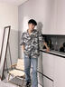 啄木鳥牛仔褲男2025夏季新款寬松薄款直筒闊腿長(zhǎng)褲男士潮流休閑百搭褲子 H90藍(lán)色 XL 建議130-150斤 曬單實(shí)拍圖