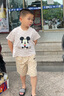迪士尼null男童學院風套裝2025夏季新款兒童女童短袖襯衣短褲半裙兩件套 曬單實拍圖