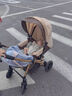 安貝尼嬰兒推車寶寶兒童孩子baby輕便折疊簡易可坐躺傘車手好四輪高景觀 旗艦版-土豪金-卡其 曬單實(shí)拍圖