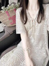 LISCN法式高級(jí)感獨(dú)特鏤空針織連衣裙女夏季新款波西米亞海邊度假中長(zhǎng)裙 連衣裙[版] XL [建議121-140斤] 曬單實(shí)拍圖