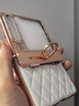 森夜適用華為purax手機殼新款purax闊折疊屏奢華女鑲鉆皮紋菱格小香風(fēng)指環(huán)中軸鉸鏈全包防摔保護套 【白色皮紋鑲鉆小香風(fēng)】中軸鉸鏈*手提指環(huán) 華為 Pura X 曬單實(shí)拍圖