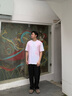 卡賓（CABBEEN）【索羅娜涼感】短袖男士T恤暈染印花立體高周波logo短袖T恤 粉紅色04（寬松版型） 3XL /190/56 曬單實(shí)拍圖
