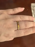 中國黃金（CHINA GOLD）黃金貓眼戒指女款足金素圈波紋指環(huán)5G爆閃指環(huán)求婚禮物送女友 15號 約1.6g 曬單實拍圖