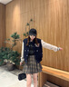 Teenie Weenie小熊女裝色美式高街復古潮酷棒球服短外套毛呢大衣 藏青色 S 曬單實拍圖