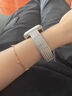 Z&Y適用蘋果手表AppleWatch麥穗磁吸卡扣不銹鋼iwatchS9金屬感小眾小蠻腰細款女款夏日表帶 銀色 42mm表盤【適用新品10代iwatch】 曬單實拍圖